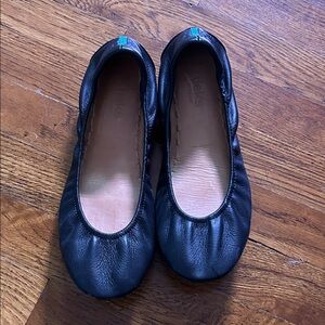 Tieks Classic Black Leather Flats